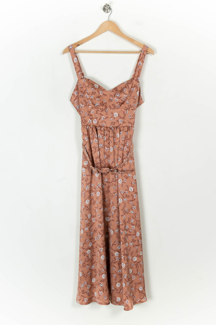 Robe Longue Marron et Blanche - Taille XL/42 de la marque Kookai | PARAD119860 - Vendu par Paradigme - Image 2