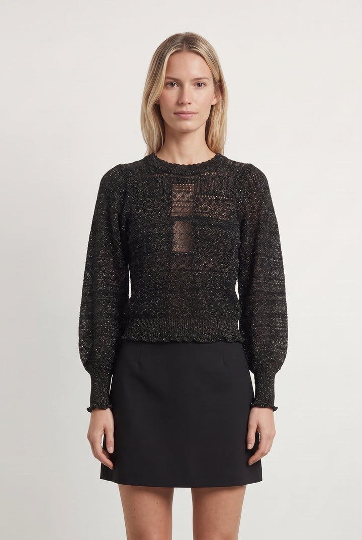 Blouse Noire - Taille S/36 de la marque Petite Mendigote | PARAD119864 - Vendu par Paradigme - Image 1