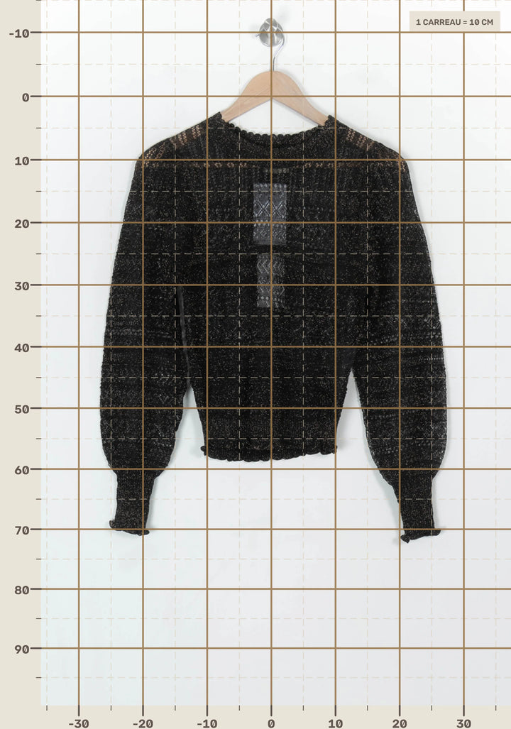 Blouse Noire - Taille S/36 de la marque Petite Mendigote | PARAD119864 - Vendu par Paradigme - Image 4