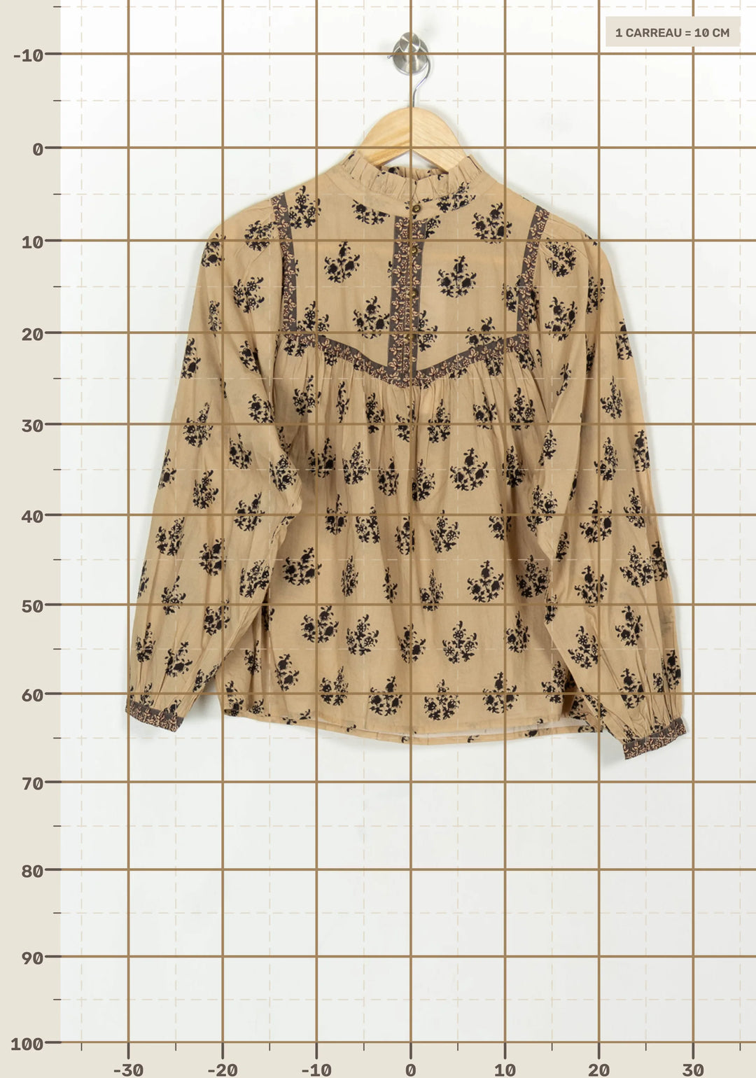 Blouse Beige et Noir - Taille XS/34 de la marque Petite Mendigote | PARAD119866 - Vendu par Paradigme - Image 4
