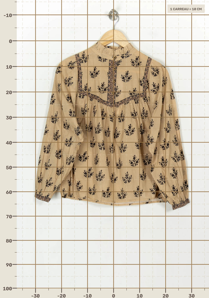 Blouse Beige et Noir - Taille XS/34 de la marque Petite Mendigote | PARAD119866 - Vendu par Paradigme - Image 4