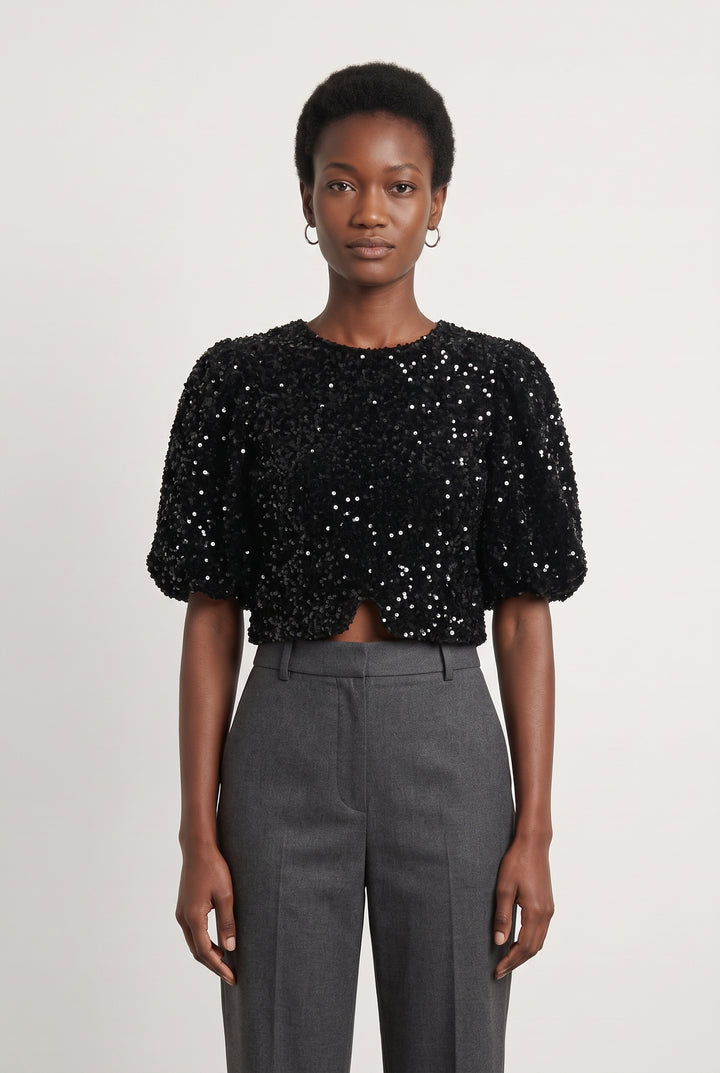 Top Noir - Taille M/38 de la marque Petite Mendigote | PARAD119867 - Vendu par Paradigme - Image 1