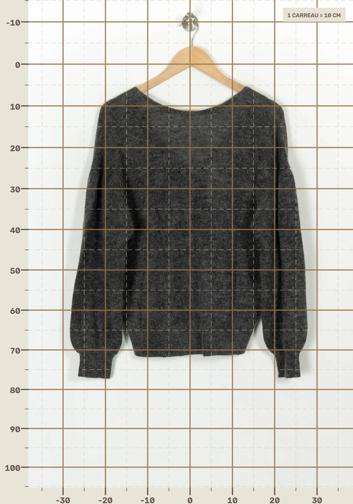 Pull Gris - Taille L/40 de la marque Petite Mendigote | PARAD119869 - Vendu par Paradigme - Image 4