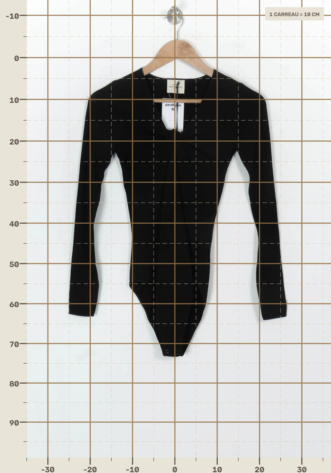 Body Noir - Taille XS/34 de la marque Petite Mendigote | PARAD119870 - Vendu par Paradigme - Image 4