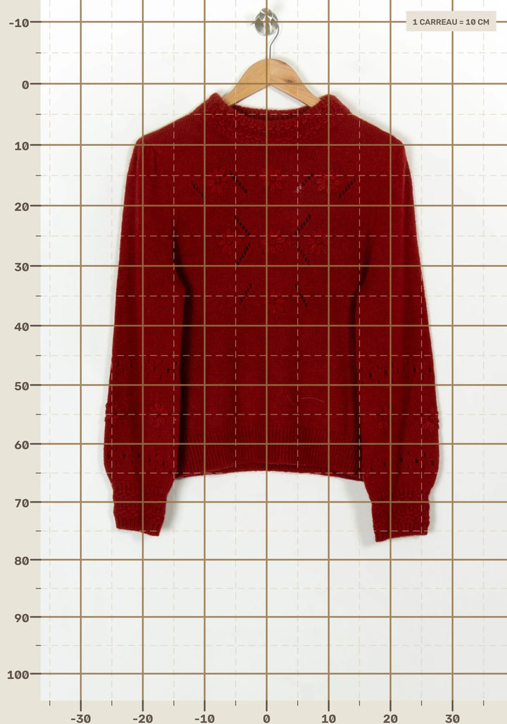 Pull Bordeaux - Taille XXL/44 de la marque Petite Mendigote | PARAD119874 - Vendu par Paradigme - Image 4
