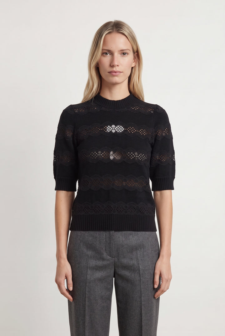 Pull Noir - Taille XS/34 de la marque Petite Mendigote | PARAD119875 - Vendu par Paradigme - Image 1