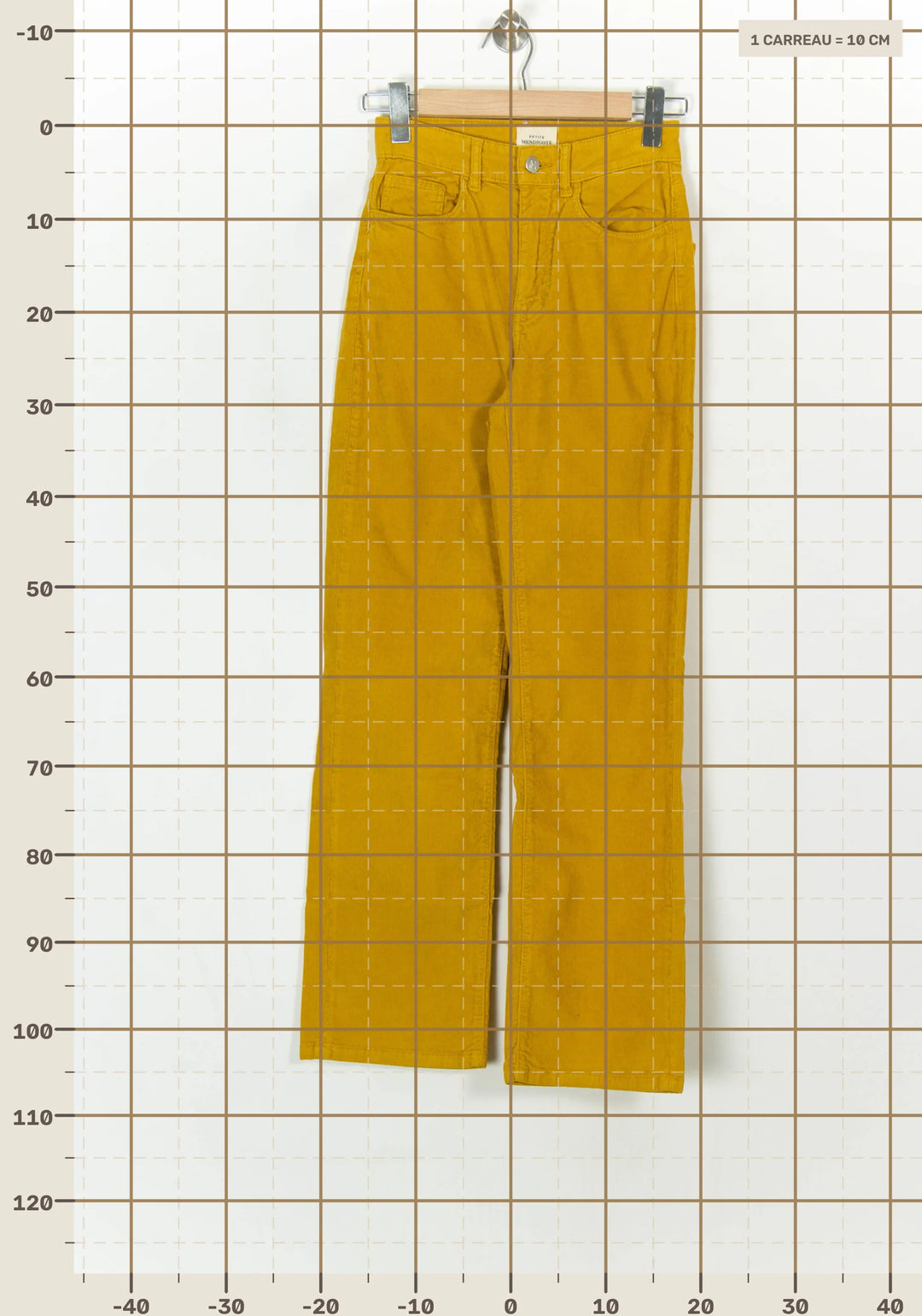 Jean Jaune - Taille XS/34 de la marque Petite Mendigote | PARAD119876 - Vendu par Paradigme - Image 4