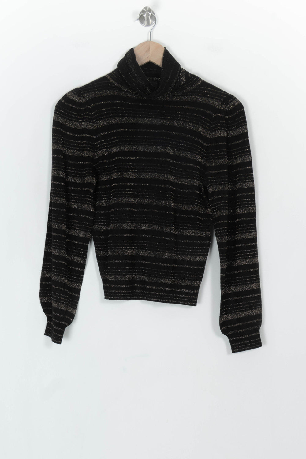 Pull Noir et Doré - Taille XS/34 de la marque Petite Mendigote | PARAD119880 - Vendu par Paradigme - Image 2
