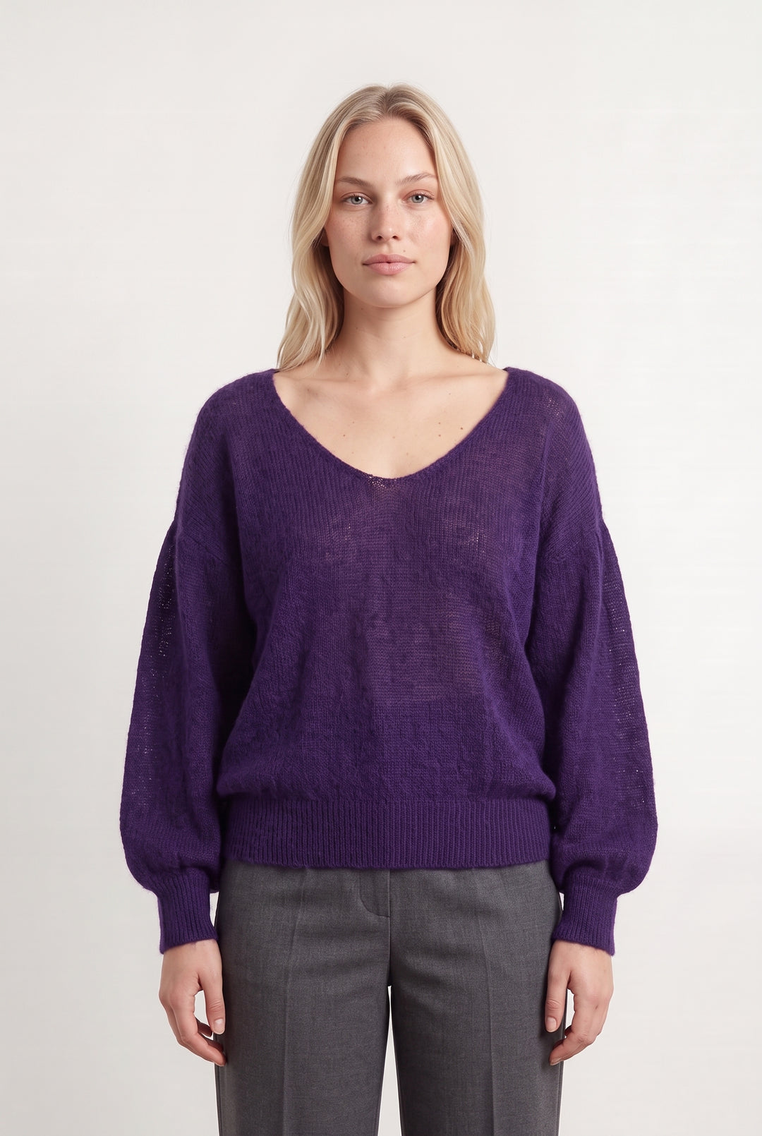 Pull Violet - Taille L/40 de la marque Petite Mendigote | PARAD119881 - Vendu par Paradigme - Image 1