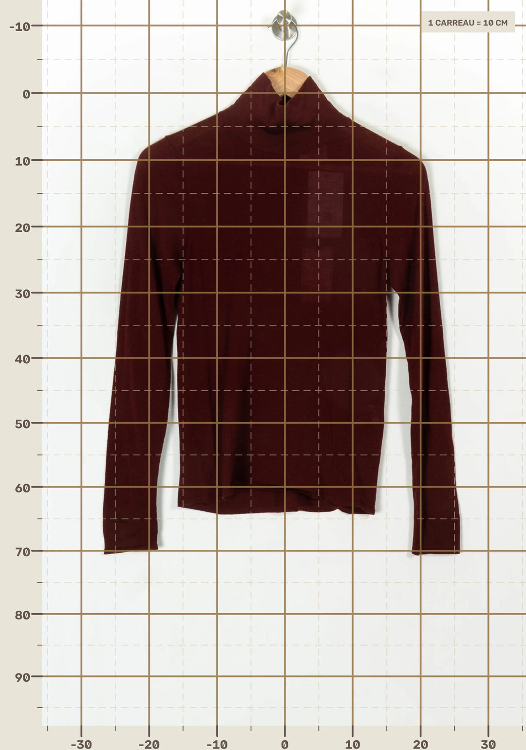 Sous-pull Bordeaux - Taille M/38 de la marque Petite Mendigote | PARAD119882 - Vendu par Paradigme - Image 4