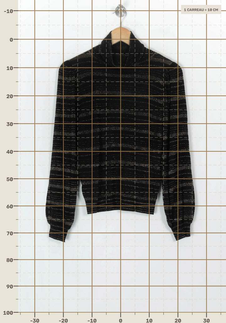 Pull Noir et Argenté - Taille M/38 de la marque Petite Mendigote | PARAD119883 - Vendu par Paradigme - Image 4