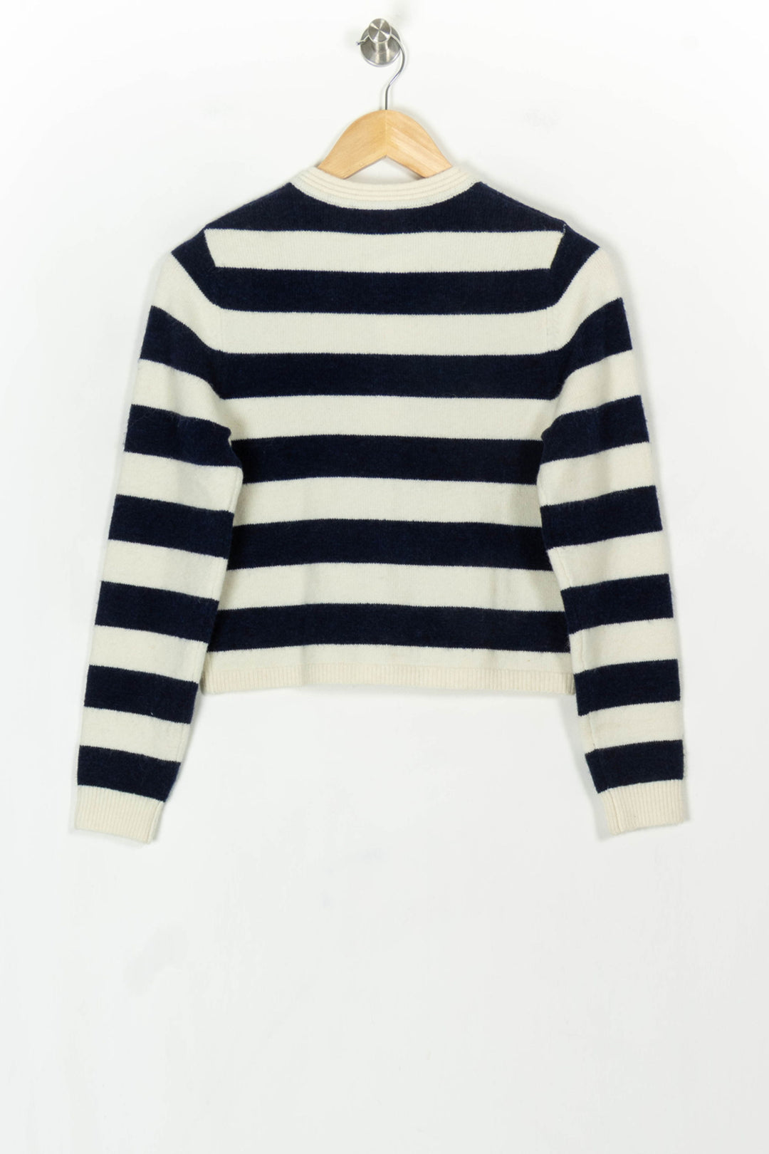 Gilet Rayé Blanc et Bleu Marine - Taille S/36 de la marque Petite Mendigote | PARAD119887 - Vendu par Paradigme - Image 5