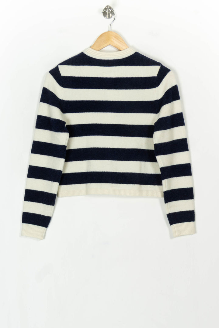 Gilet Rayé Blanc et Bleu Marine - Taille S/36 de la marque Petite Mendigote | PARAD119887 - Vendu par Paradigme - Image 5