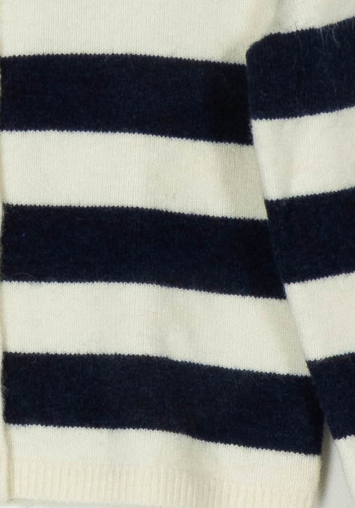 Gilet Rayé Blanc et Bleu Marine - Taille S/36 de la marque Petite Mendigote | PARAD119887 - Vendu par Paradigme - Image 3