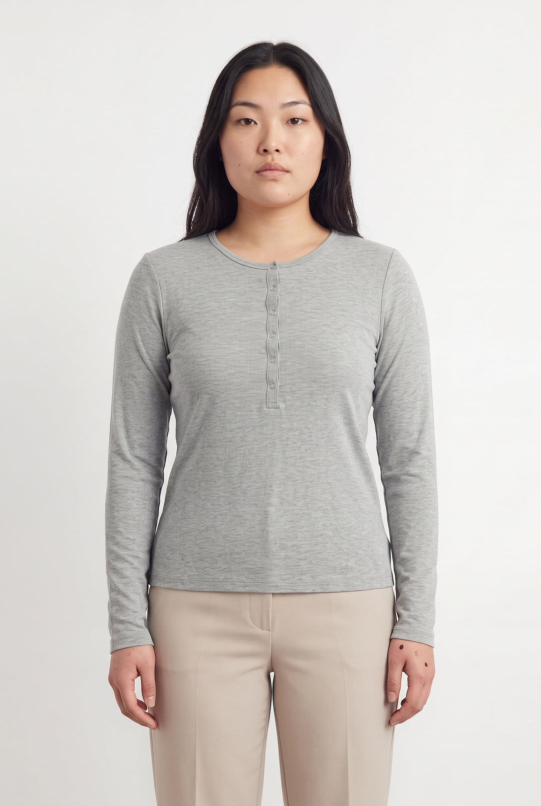 Henley Gris - Taille L/40 de la marque La Redoute Collections | PARAD119892 - Vendu par Paradigme - Image 1