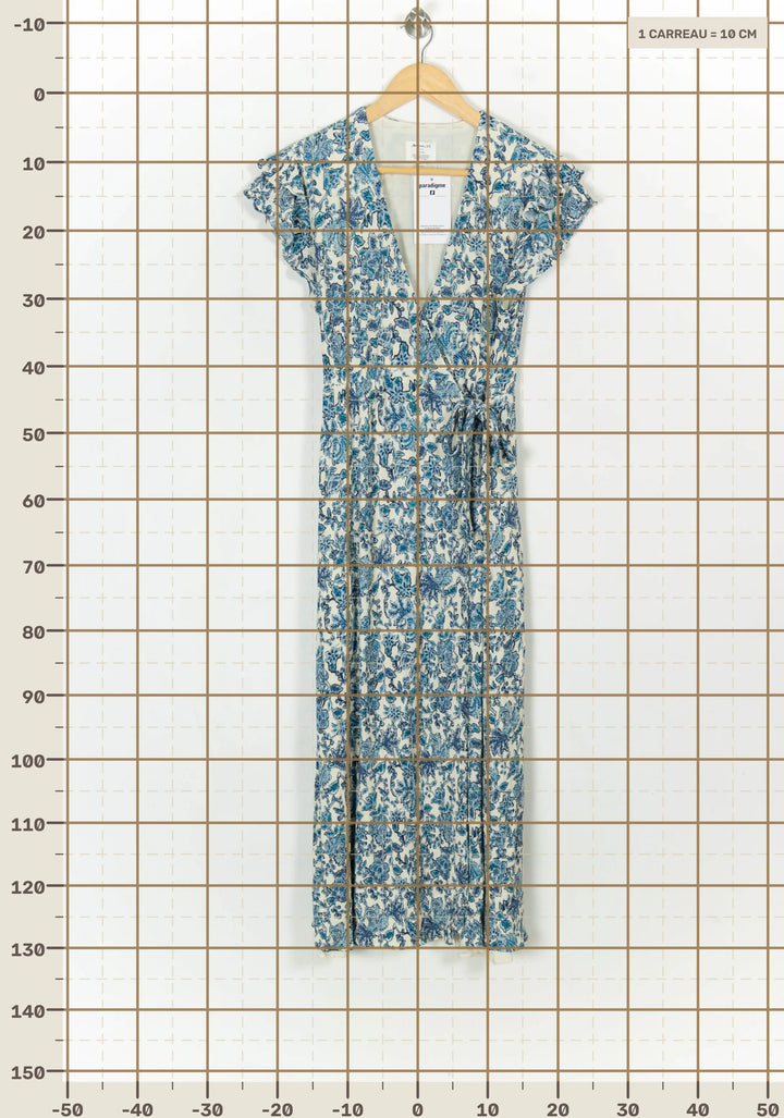 Robe Longue Bleu et Blanc - Taille L/40 de la marque Maison 123 | PARAD119893 - Vendu par Paradigme - Image 4