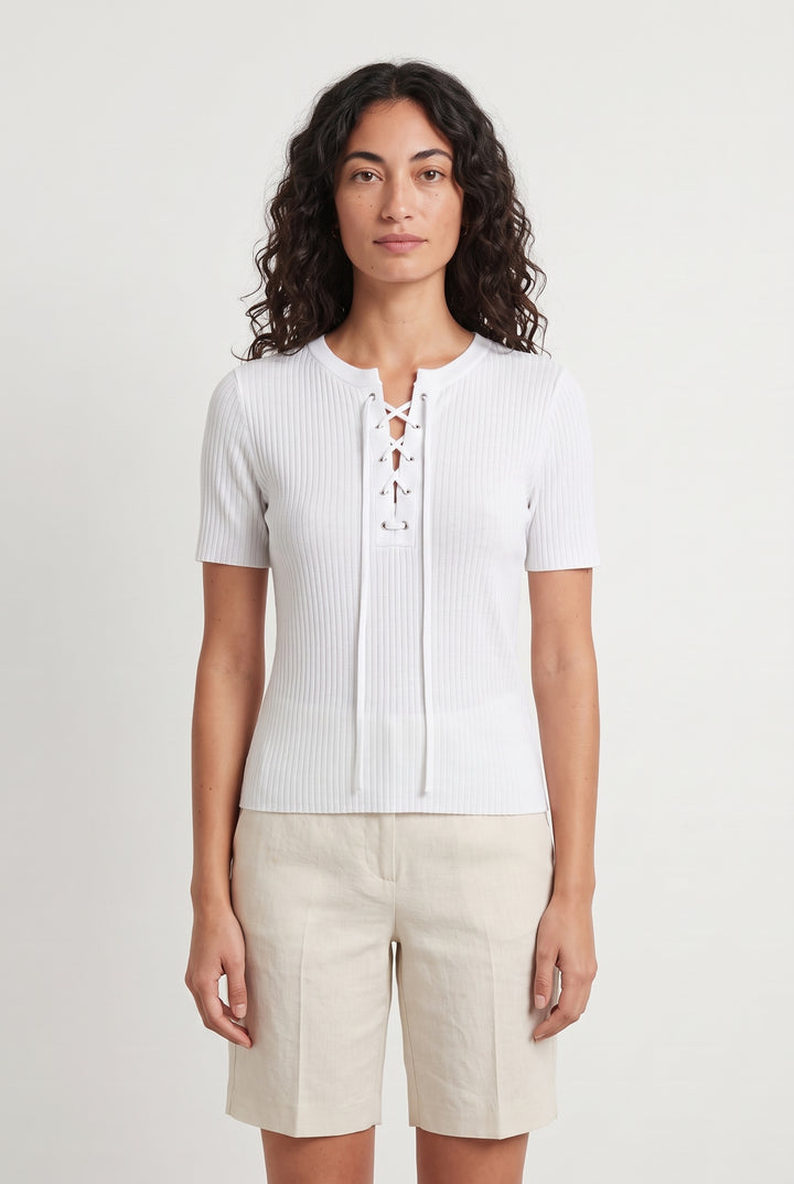 T-shirt Blanc - Taille M/38 de la marque Caroll | PARAD119896 - Vendu par Paradigme - Image 1