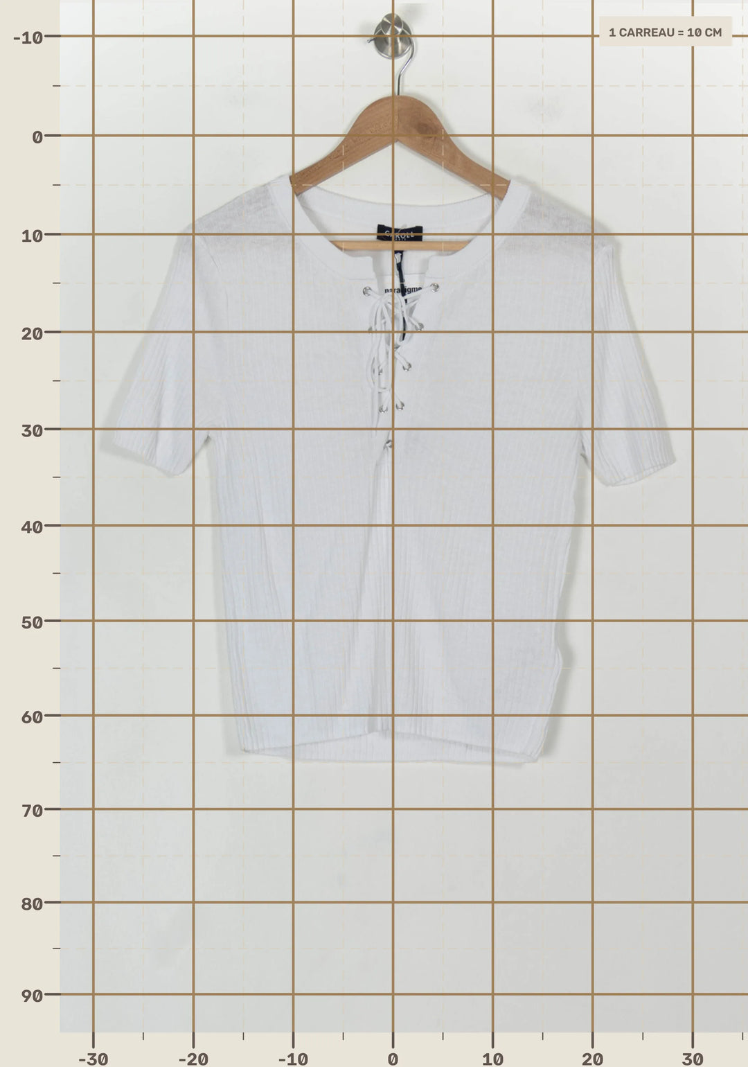 T-shirt Blanc - Taille M/38 de la marque Caroll | PARAD119896 - Vendu par Paradigme - Image 4