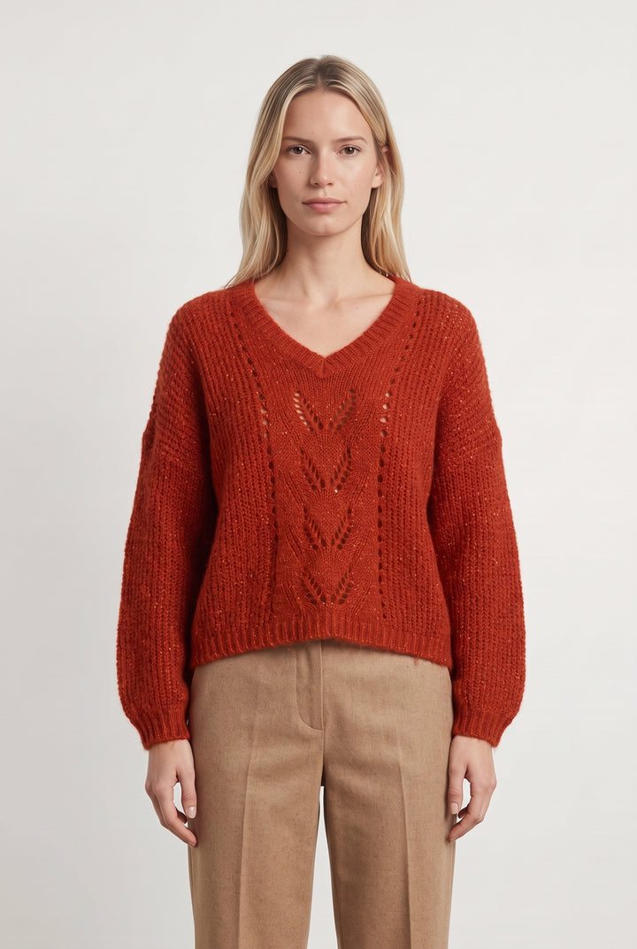Pull Orange - Taille M/38 de la marque I.Code | PARAD119898 - Vendu par Paradigme - Image 1