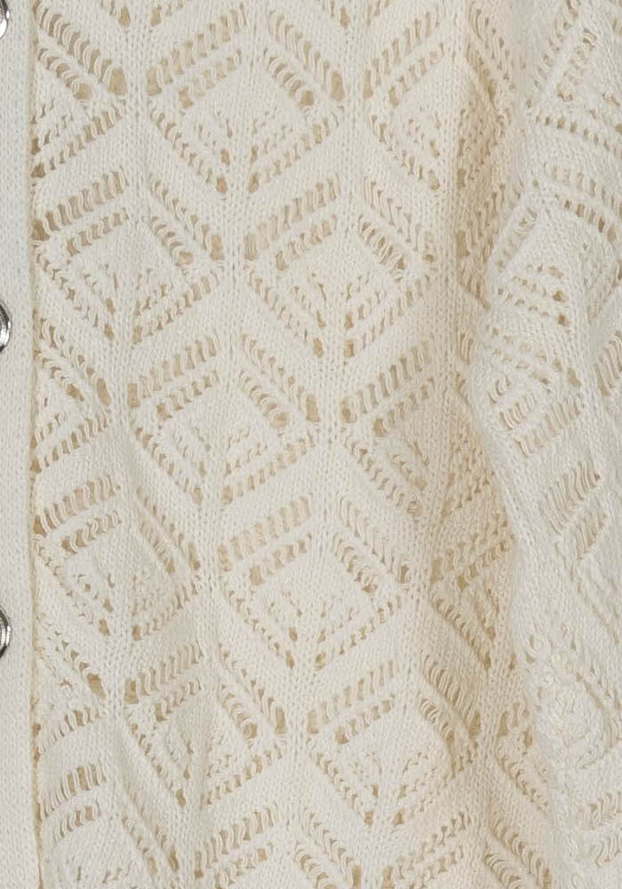 Cardigan Blanc - Taille L/40 de la marque La Fée Maraboutée | PARAD119899 - Vendu par Paradigme - Image 3