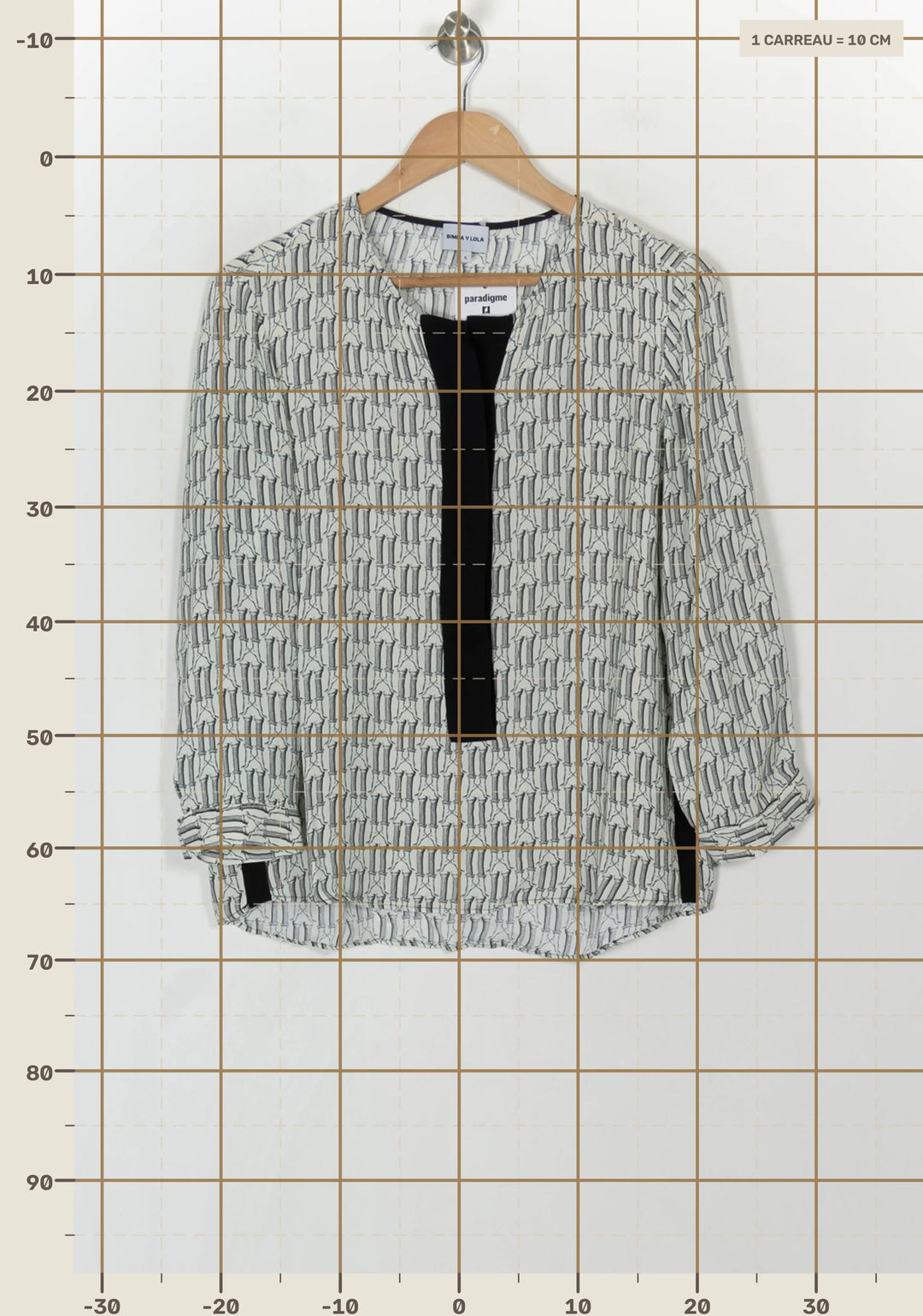 Blouse Blanc et Noir - Taille L/40 de la marque Bimba y Lola | PARAD119901 - Vendu par Paradigme - Image 4