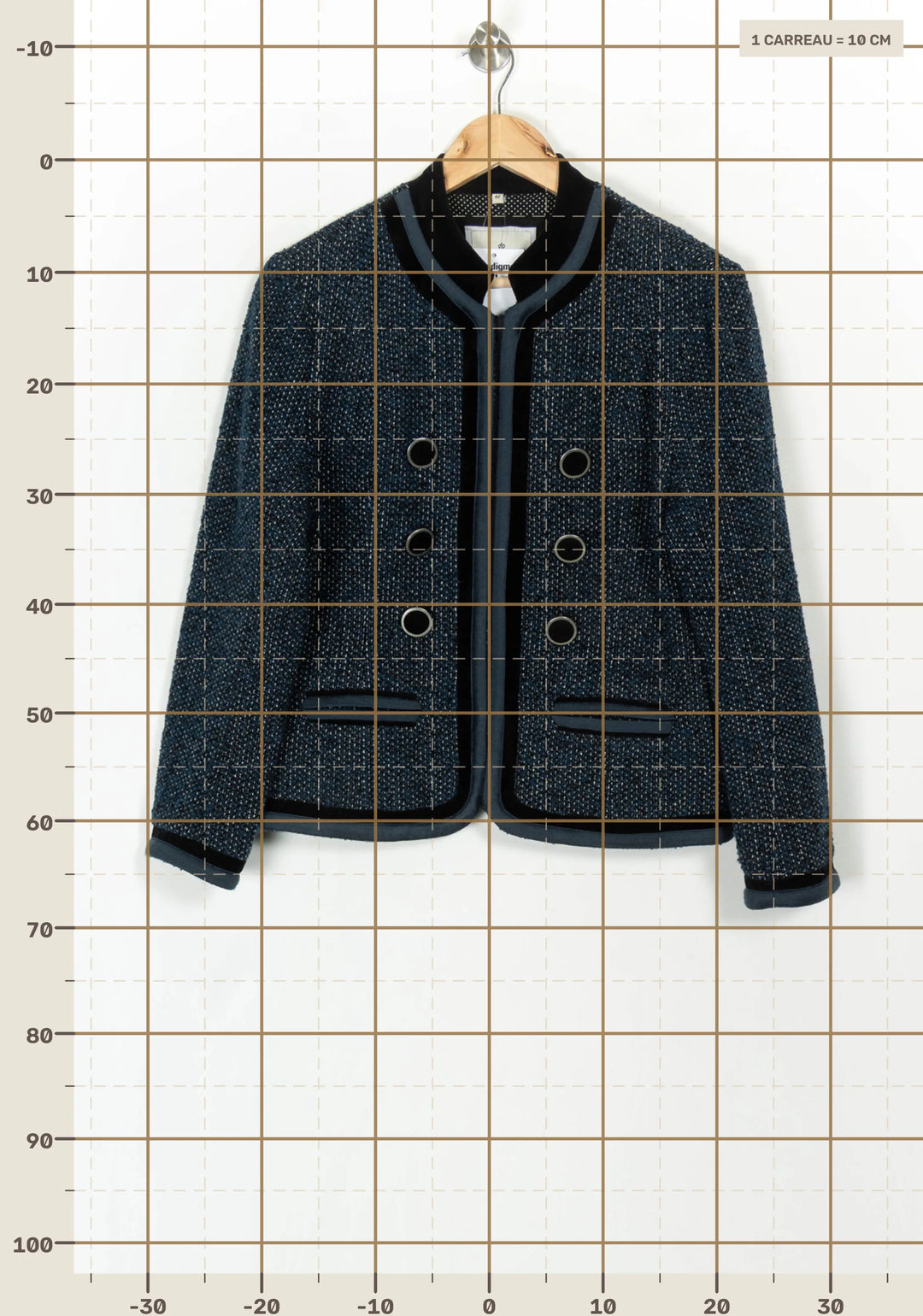 Veste Bleue et Noire - Taille XL/42 de la marque Essentiel Antwerp | PARAD119902 - Vendu par Paradigme - Image 4