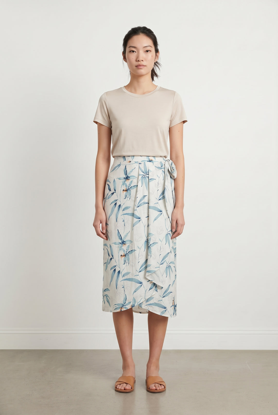 Jupe Midi Blanche et Bleue - Taille S/36 de la marque Karl Marc John | PARAD119903 - Vendu par Paradigme - Image 1