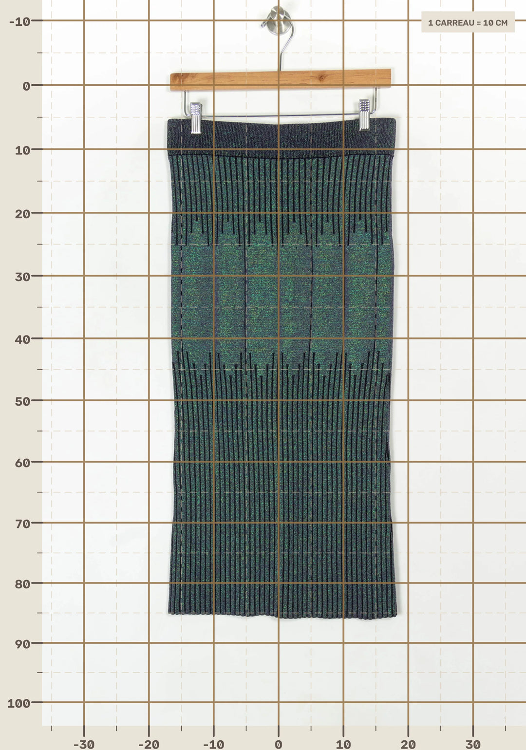 Jupe Longue Verte et Noire - Taille M/38 de la marque Bimba y Lola | PARAD119905 - Vendu par Paradigme - Image 4