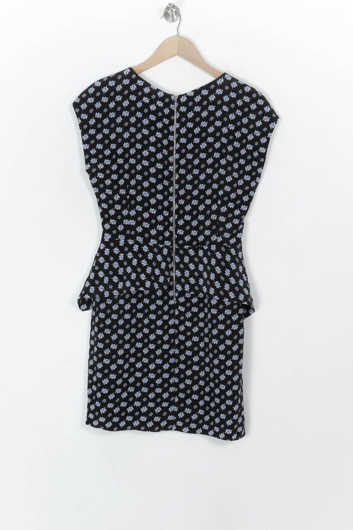Robe Fleurie Noire et Blanche - Taille L/40 de la marque Sandro | PARAD119907 - Vendu par Paradigme - Image 5