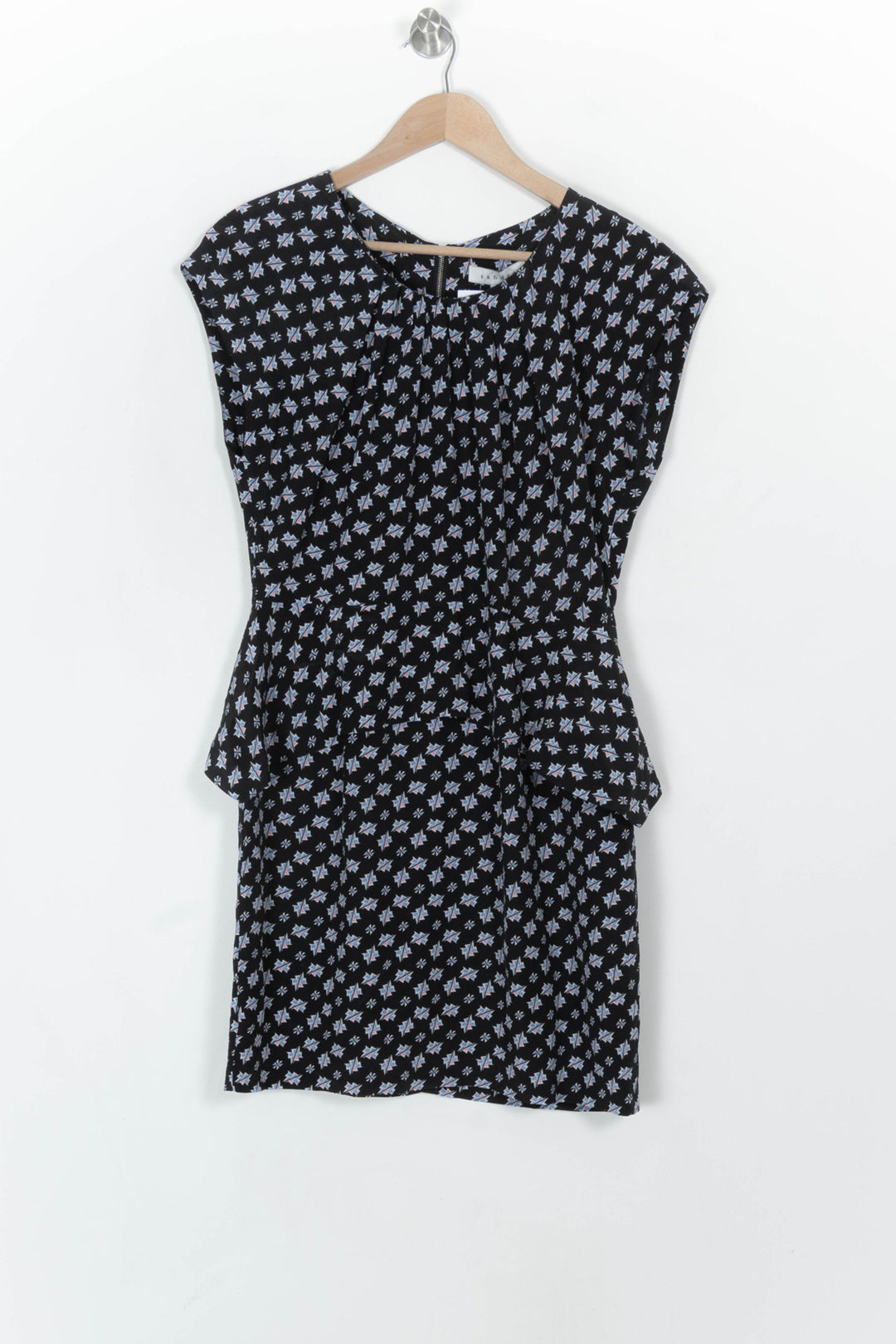 Robe Fleurie Noire et Blanche - Taille L/40 de la marque Sandro | PARAD119907 - Vendu par Paradigme - Image 2