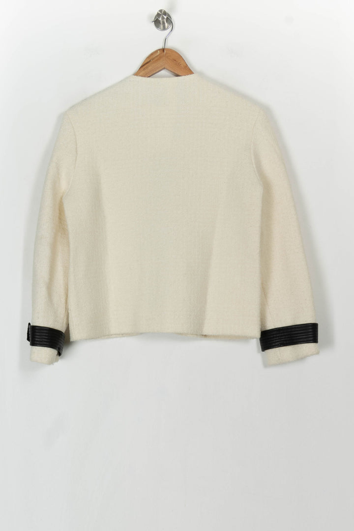 Veste en tweed blanche et noire - Taille L/40 de la marque Maje | PARAD119913 - Vendu par Paradigme - Image 5