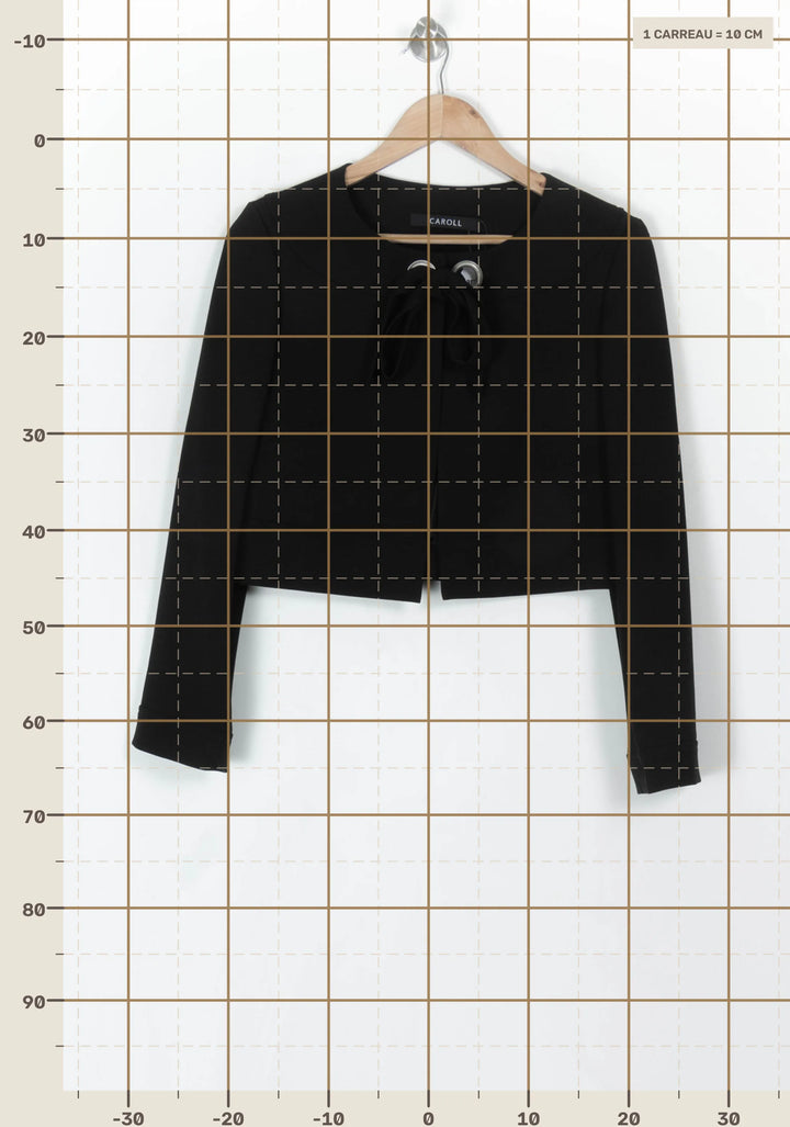 Veste Noire - Taille L/40 de la marque Caroll | PARAD119914 - Vendu par Paradigme - Image 4