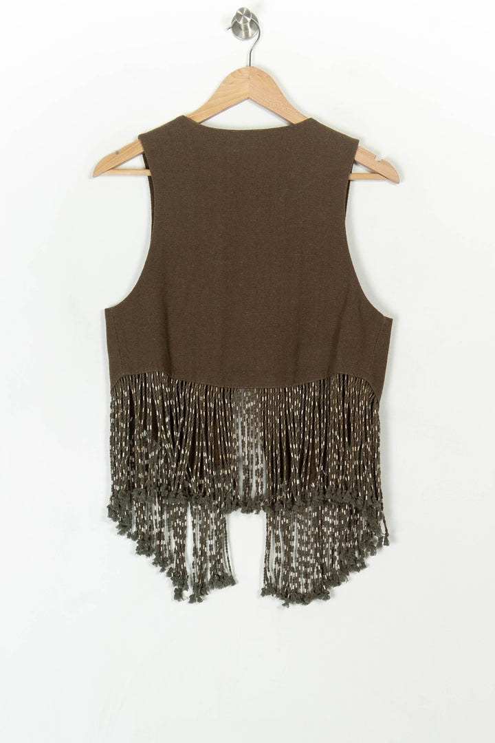 Gilet Marron et Doré - Taille L/40 de la marque Maje | PARAD119918 - Vendu par Paradigme - Image 5