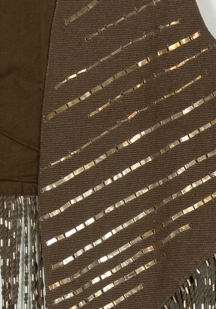 Gilet Marron et Doré - Taille L/40 de la marque Maje | PARAD119918 - Vendu par Paradigme - Image 3