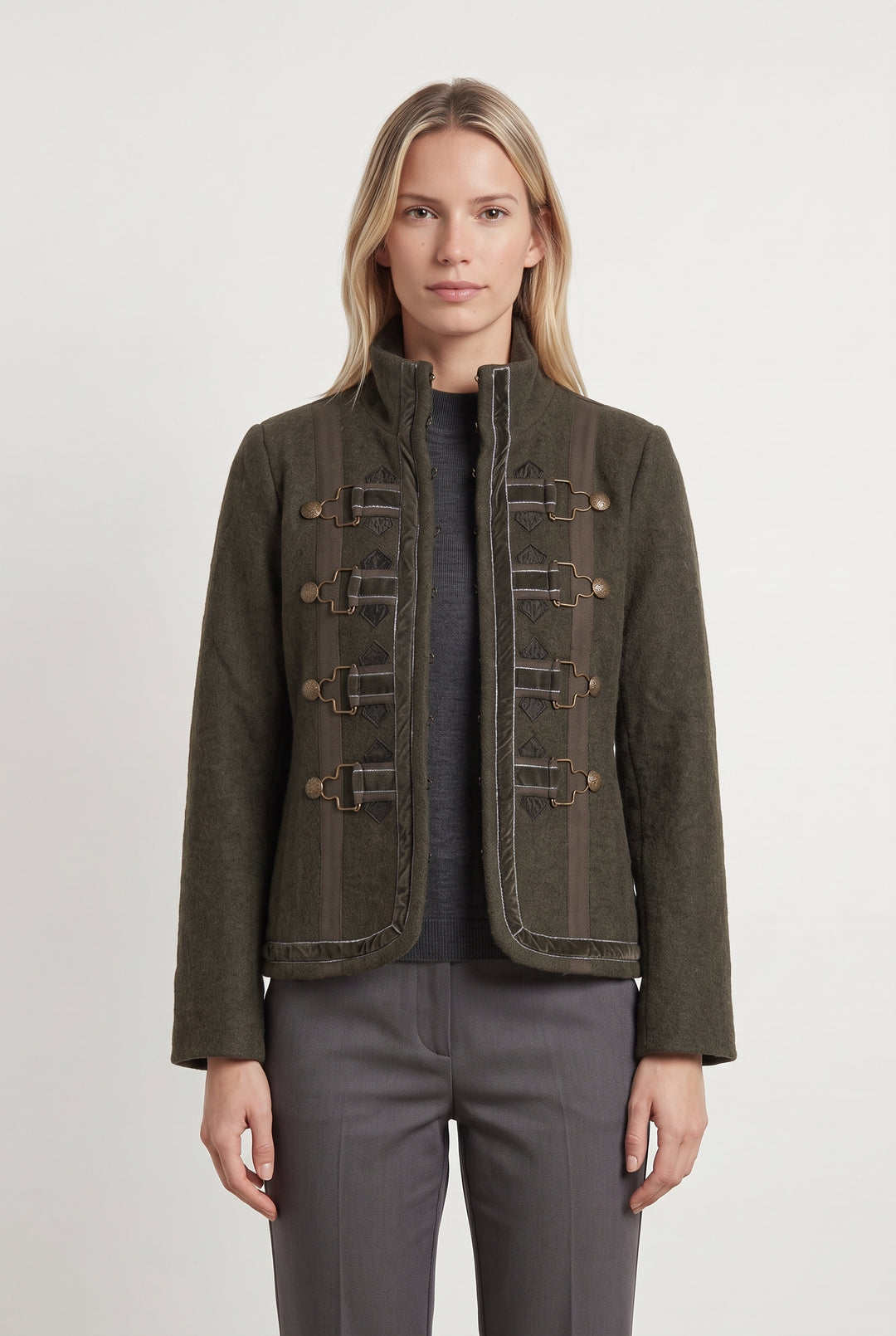 Veste Militaire Verte - Taille S/36 de la marque Derhy | PARAD119922 - Vendu par Paradigme - Image 1