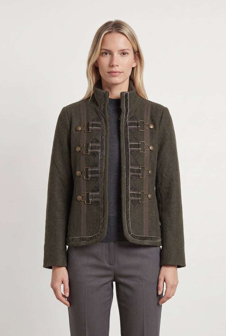 Veste Militaire Verte - Taille S/36 de la marque Derhy | PARAD119922 - Vendu par Paradigme - Image 1