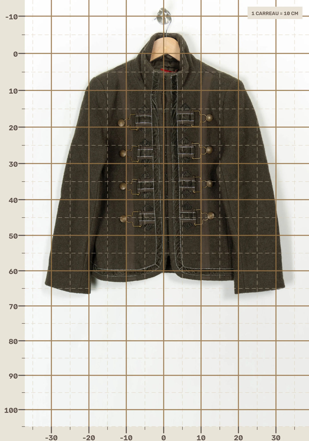 Veste Militaire Verte - Taille S/36 de la marque Derhy | PARAD119922 - Vendu par Paradigme - Image 4