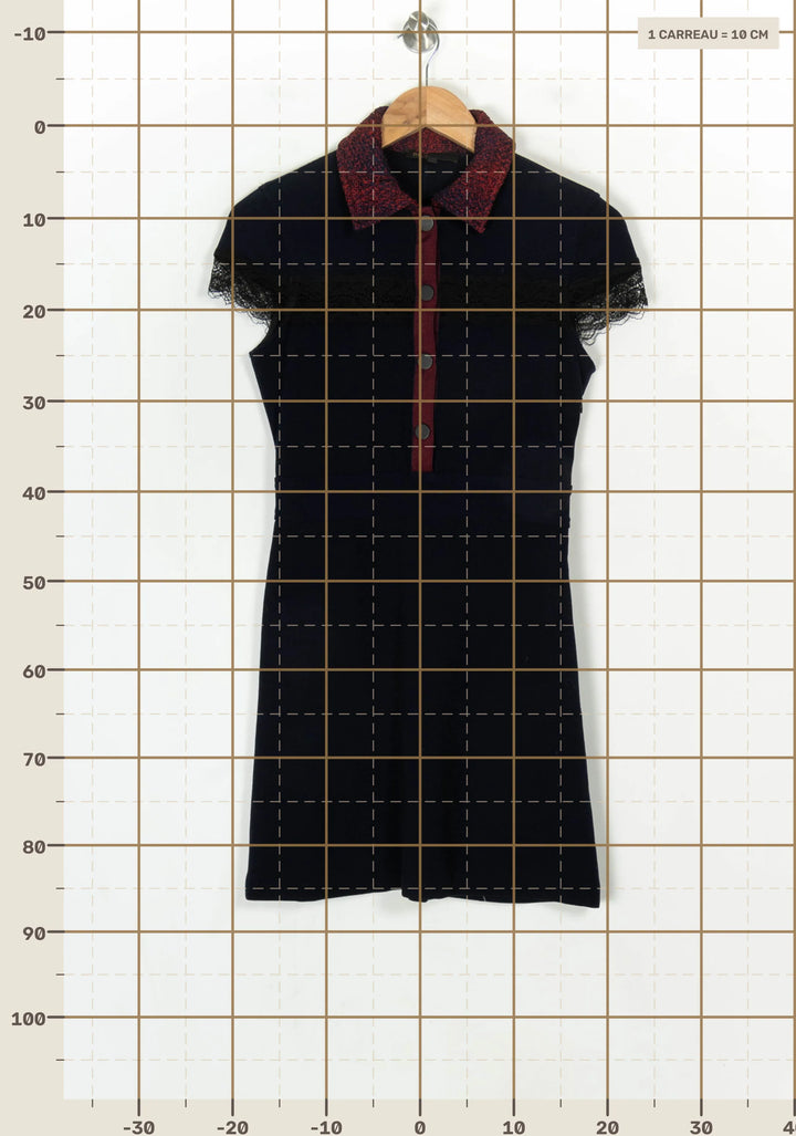 Robe Courte Noire - Taille S/36 de la marque Maje | PARAD119923 - Vendu par Paradigme - Image 4