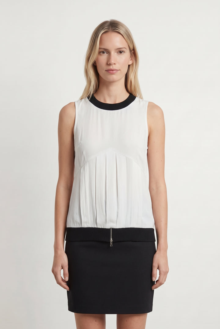 Débardeur Blanc et Noir - Taille XXS/32 de la marque The Kooples - Sport | PARAD119927 - Vendu par Paradigme - Image 1