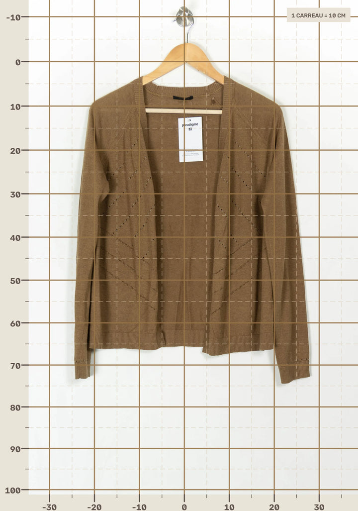 Cardigan Marron - Taille S/36 de la marque IKKS | PARAD119931 - Vendu par Paradigme - Image 4