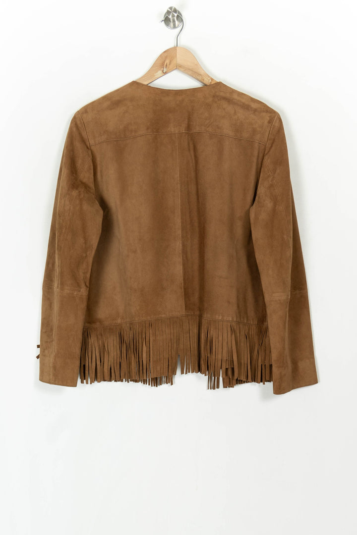 Veste à Franges Marron - Taille XL/42 de la marque Caroll | PARAD119934 - Vendu par Paradigme - Image 5