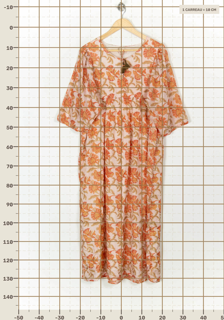 Robe Longue Écrue et Orange - Taille L/40 de la marque Louise Misha | PARAD119935 - Vendu par Paradigme - Image 4