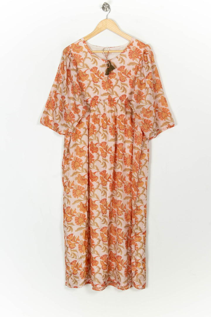 Robe Longue Écrue et Orange - Taille L/40 de la marque Louise Misha | PARAD119935 - Vendu par Paradigme - Image 2