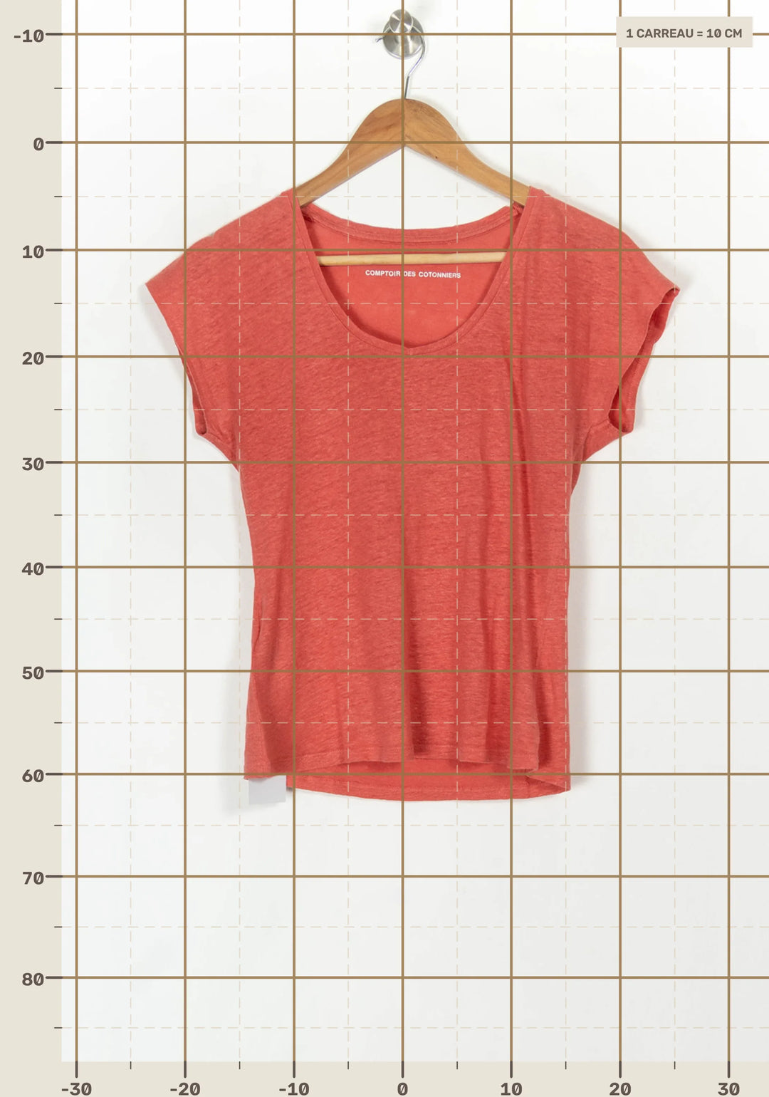 Tee-shirt Rose - Taille M/38 de la marque Comptoir des Cotonniers | PARAD119937 - Vendu par Paradigme - Image 4
