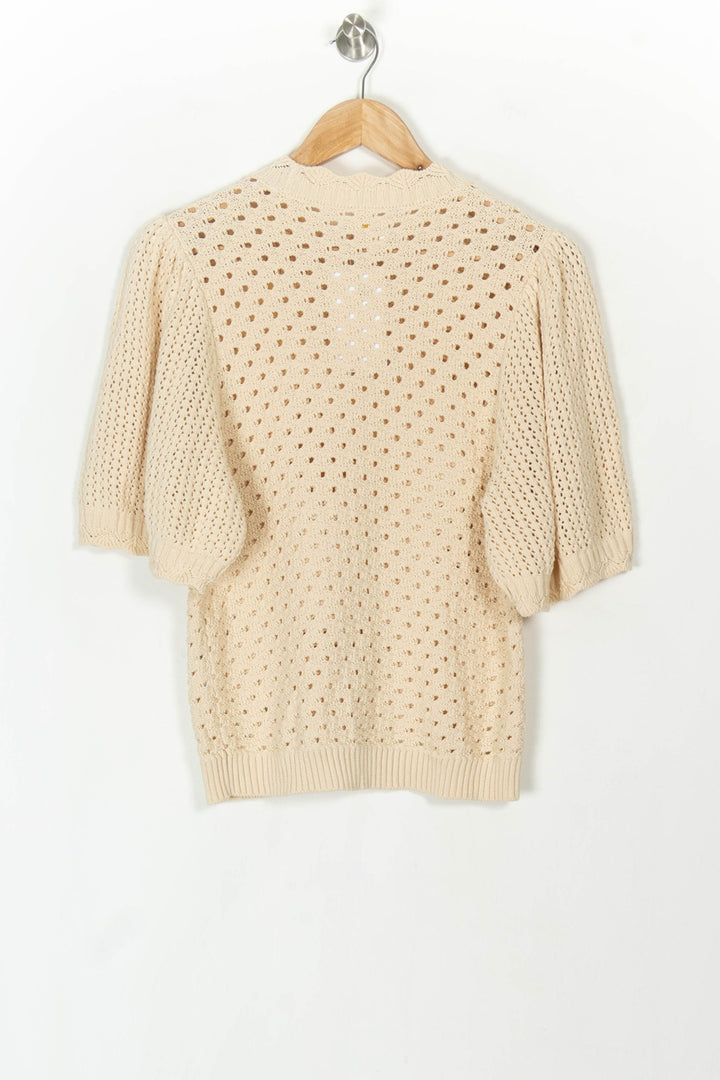 Pull Manches Courtes Beige - Taille XS/34 de la marque Des petits hauts | PARAD119939 - Vendu par Paradigme - Image 5