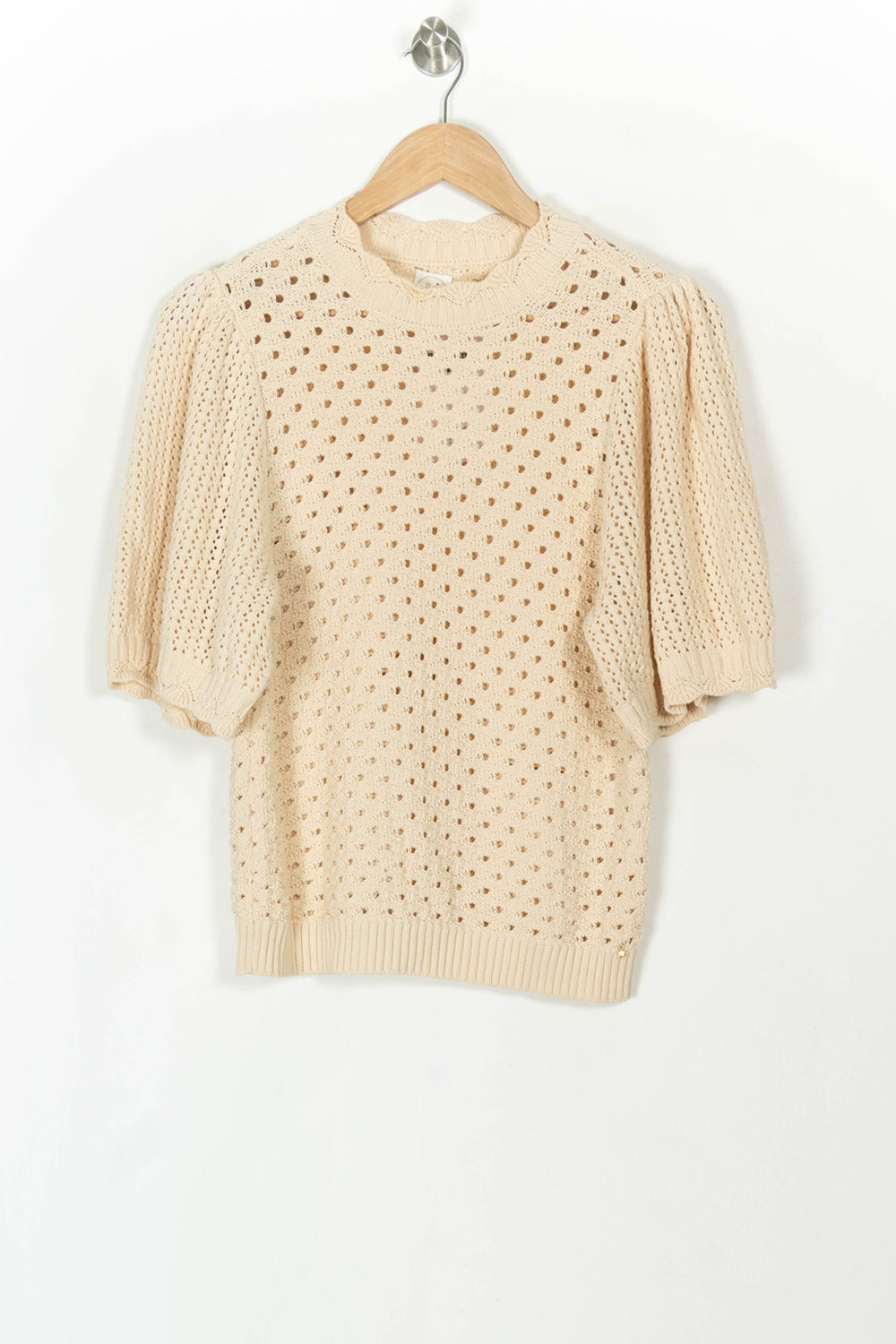 Pull Manches Courtes Beige - Taille XS/34 de la marque Des petits hauts | PARAD119939 - Vendu par Paradigme - Image 2