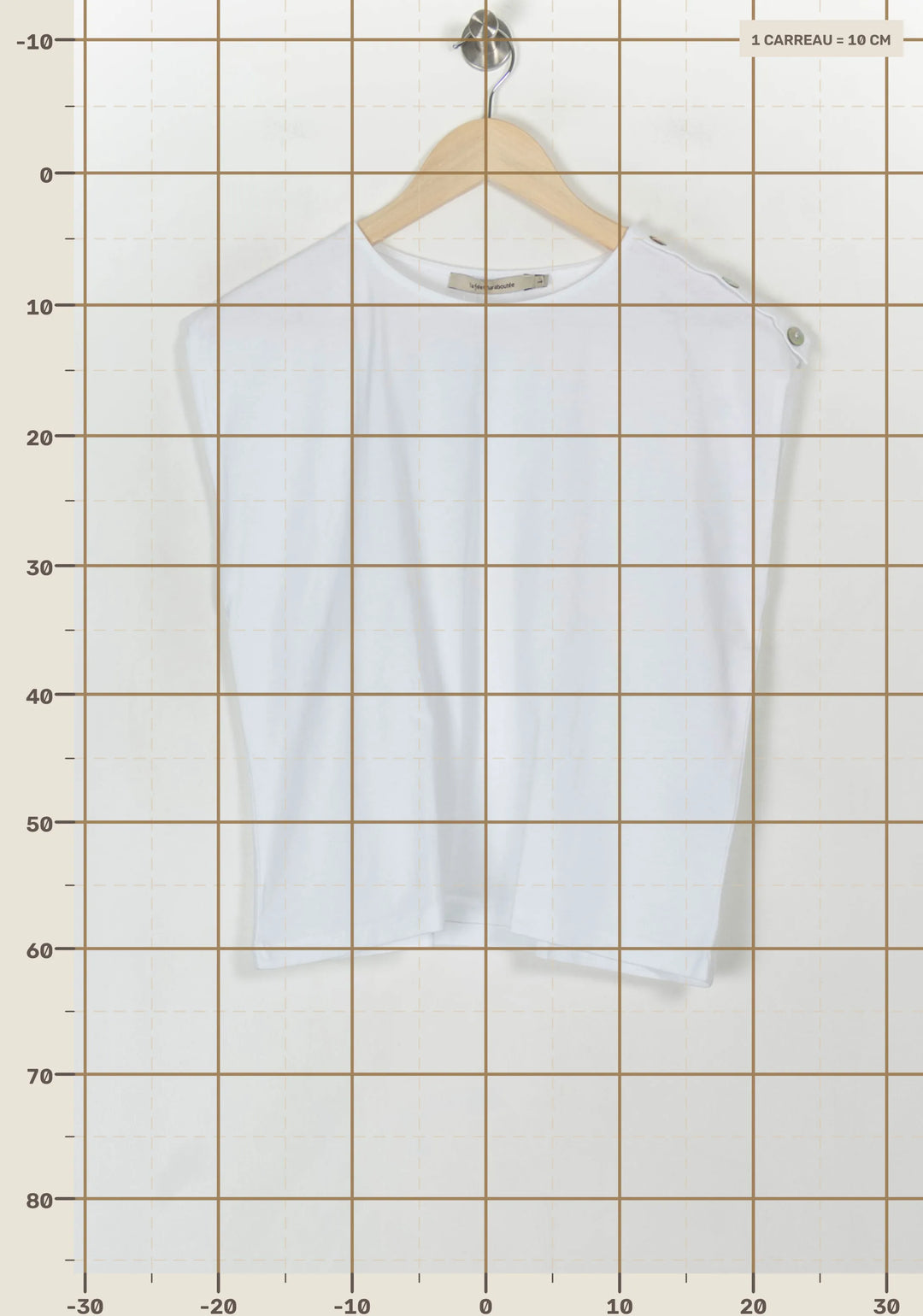 Débardeur Blanc - Taille L/40 de la marque La Fée Maraboutée | PARAD119945 - Vendu par Paradigme - Image 4