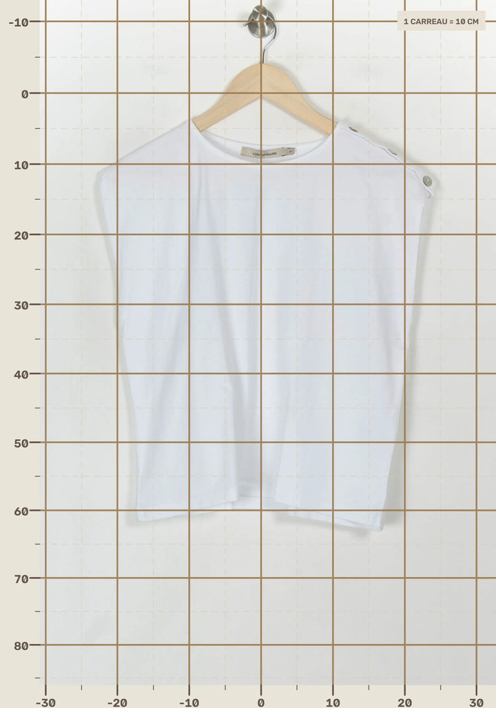 Débardeur Blanc - Taille L/40 de la marque La Fée Maraboutée | PARAD119945 - Vendu par Paradigme - Image 4