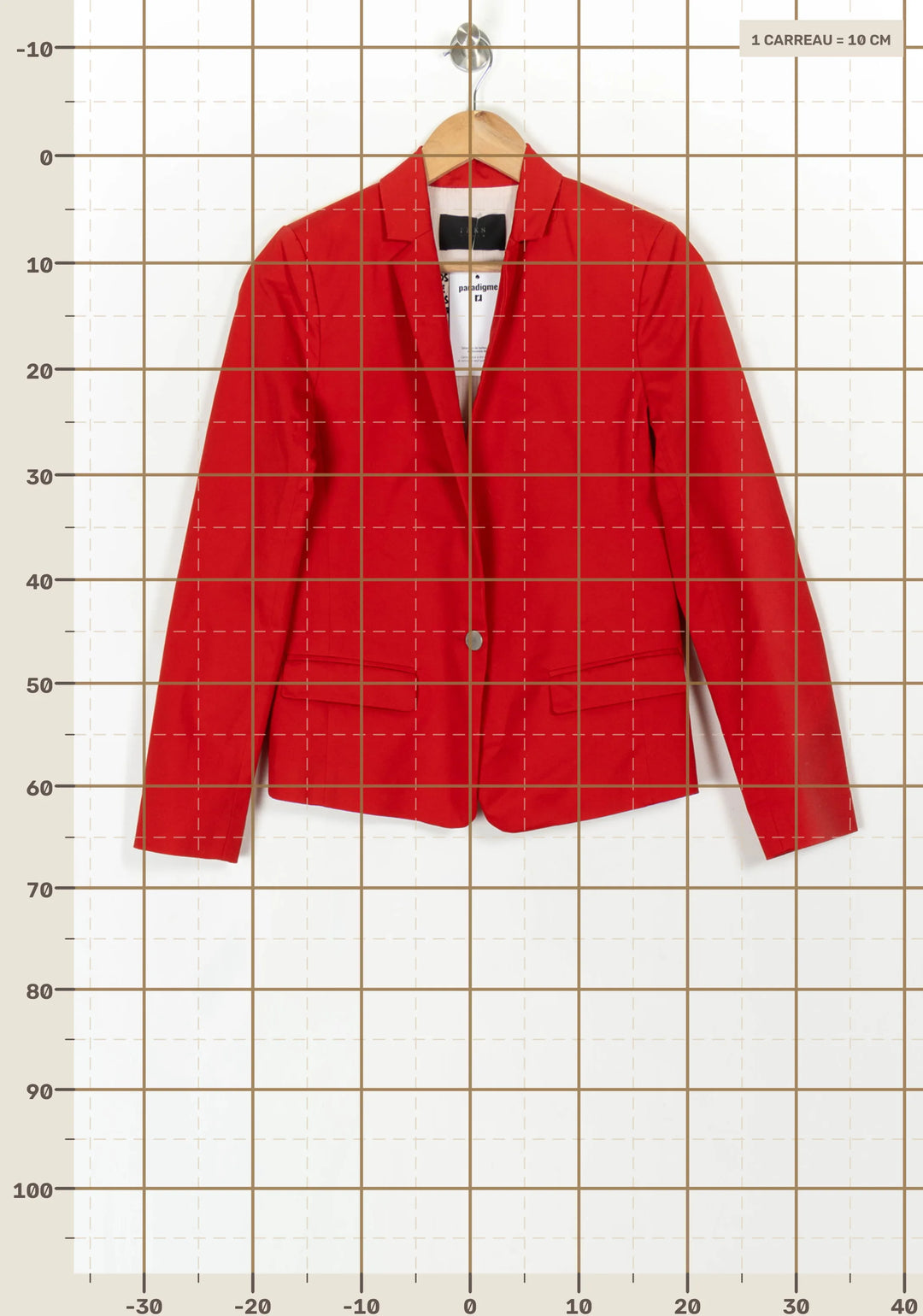 Veste Rouge - Taille S/36 de la marque IKKS | PARAD119950 - Vendu par Paradigme - Image 4