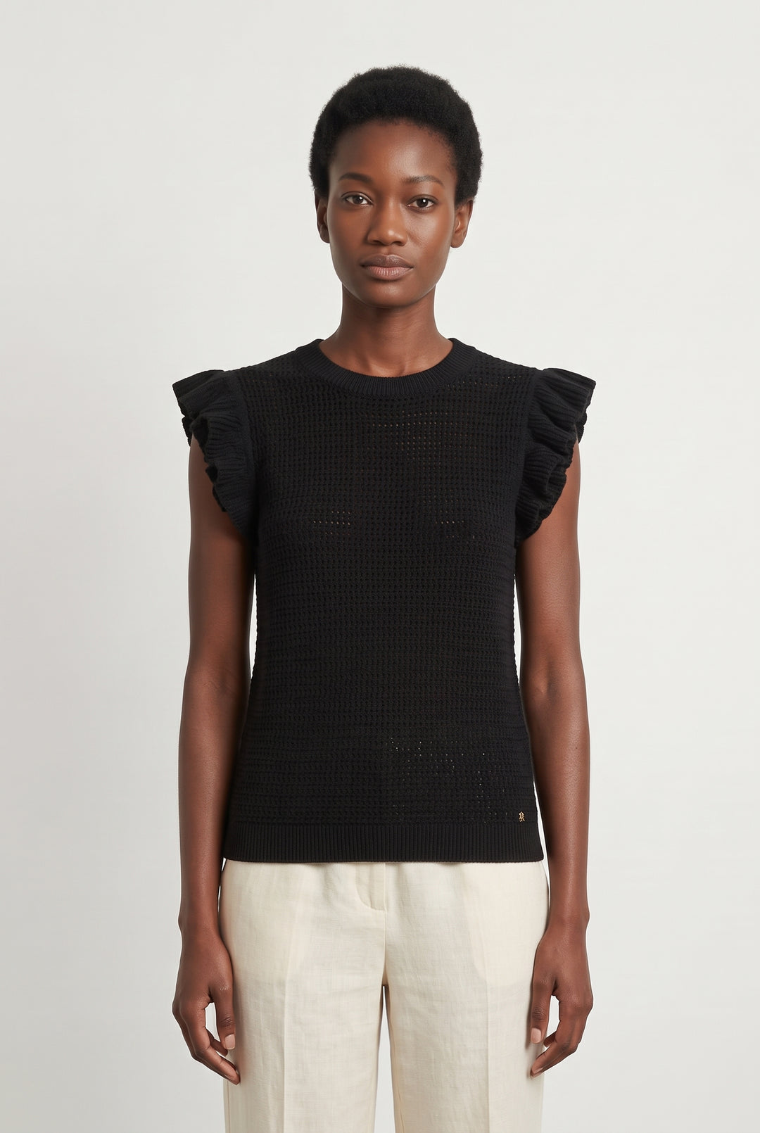 Pull Sans Manches Noir - Taille XS/34 de la marque Des petits hauts | PARAD119954 - Vendu par Paradigme - Image 1